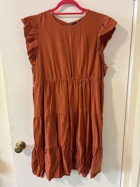 Shein Curve Orange Babydoll Dress